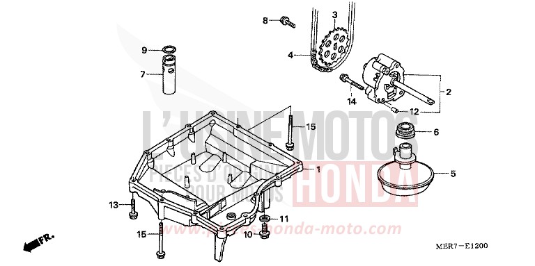 OIL PAN/OIL PUMP (CBF600S6/SA6/N6/NA6) for CBF600S ABS CANDY XENON BLUE (PB324) from 2006